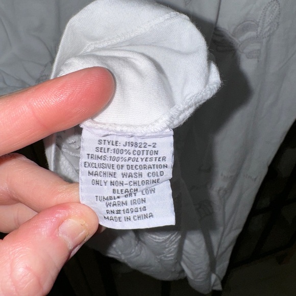 Johnny Was Sovanna embroidered Cap short Sleeve tee crewneck sun moon stars rain - Picture 7 of 8